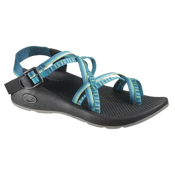 Chaco Shoes Chaco Womens Blue Green Stripe Zx2 Yampa River